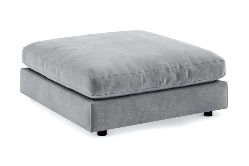 Arken Fotpall Sammet, Ljusgrå