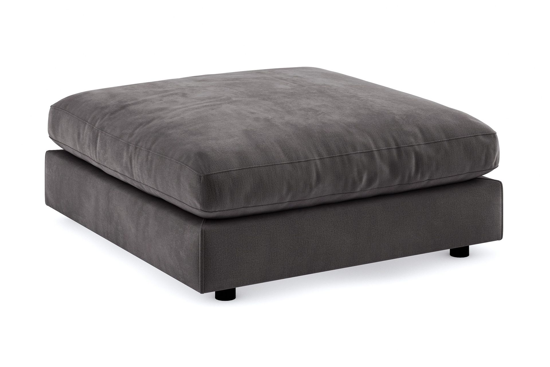 Arken Fotpall Sammet - M&ouml;rkgr&aring;