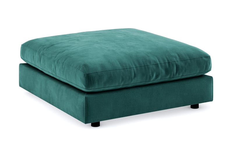 Arken Fotpall Sammet, Mörkgrön