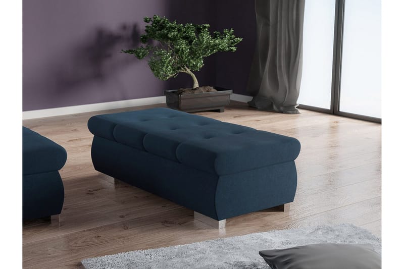 Cerys Fotpall 60 cm - Blå - Möbler - Vardagsrum - Stolar & sittmöbler - Pallar - Fotpall