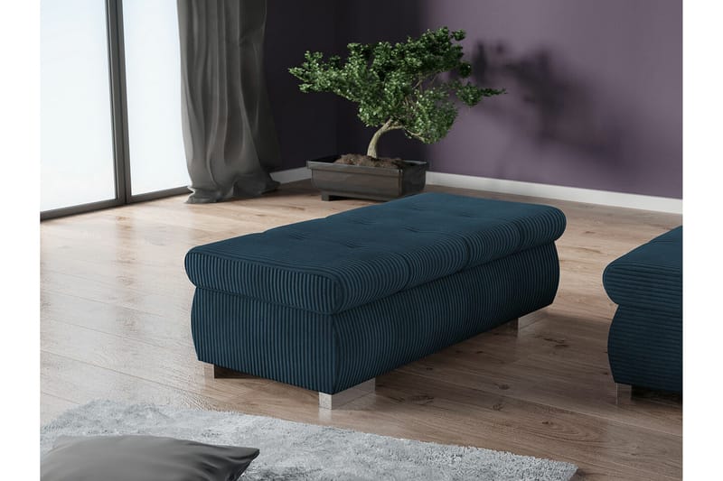 Cerys Fotpall 60 cm - Blå - Möbler - Vardagsrum - Stolar & sittmöbler - Pallar - Fotpall