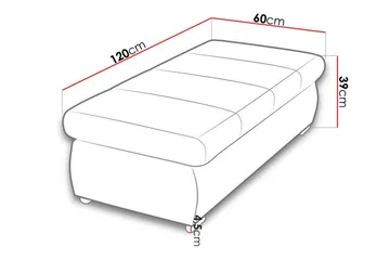 Cerys Fotpall 60 cm - Blå - Möbler - Vardagsrum - Stolar & sittmöbler - Pallar - Fotpall
