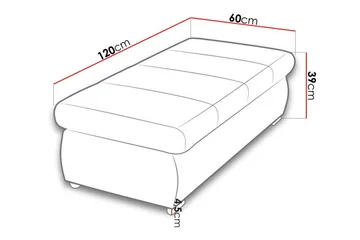 Cerys Fotpall 60 cm - Blå - Möbler - Vardagsrum - Stolar & sittmöbler - Pallar - Fotpall