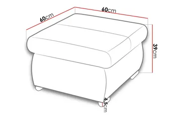Cerys Fotpall 60 cm - Blå - Möbler - Vardagsrum - Stolar & sittmöbler - Pallar - Fotpall