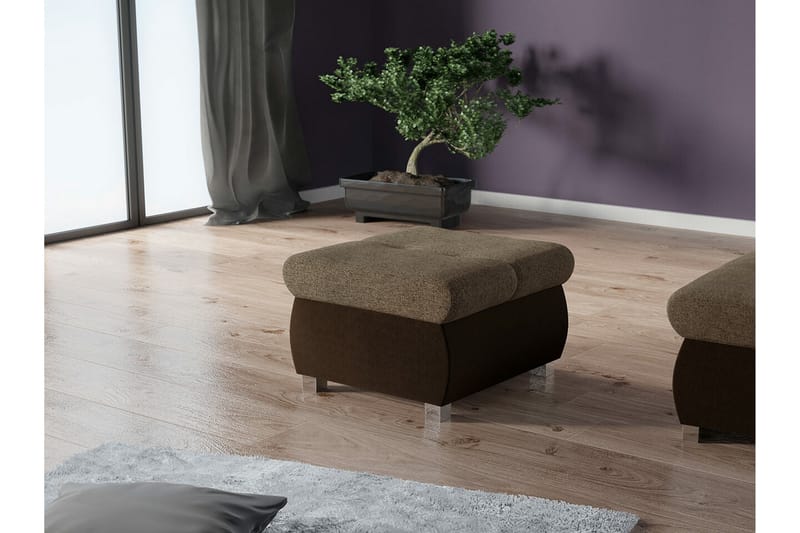 Cerys Fotpall 60 cm - Brun - Möbler - Vardagsrum - Stolar & sittmöbler - Pallar - Fotpall