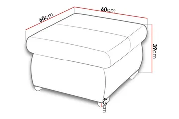 Cerys Fotpall 60 cm - Brun - Möbler - Vardagsrum - Stolar & sittmöbler - Pallar - Fotpall