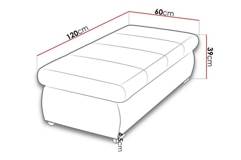 Cerys Fotpall 60 cm Brun - Möbler - Vardagsrum - Stolar & sittmöbler - Pallar - Fotpall