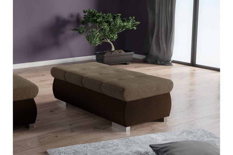 Cerys Fotpall 60 cm Brun/Svart - Möbler - Vardagsrum - Stolar & sittmöbler - Pallar - Fotpall
