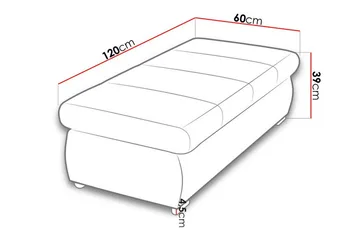 Cerys Fotpall 60 cm - Cream - Möbler - Vardagsrum - Stolar & sittmöbler - Pallar - Fotpall