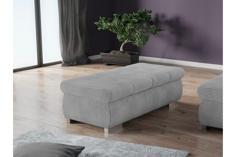 Cerys Fotpall 60 cm - Grå - Möbler - Vardagsrum - Stolar & sittmöbler - Pallar - Fotpall