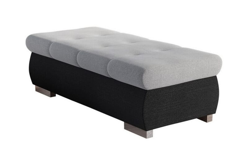 Cerys Fotpall 60 cm Grå/Svart - Möbler - Vardagsrum - Stolar & sittmöbler - Pallar - Fotpall