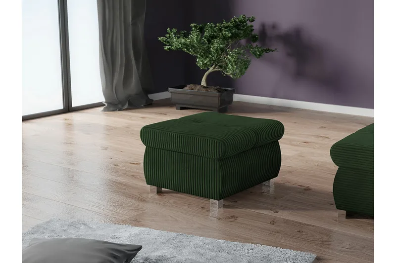 Cerys Fotpall 60 cm - Grön - Möbler - Vardagsrum - Stolar & sittmöbler - Pallar - Fotpall