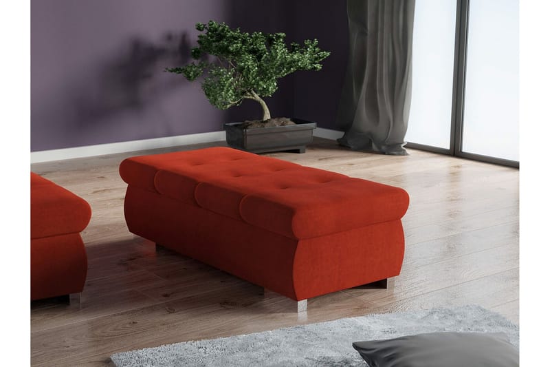 Cerys Fotpall 60 cm - Röd - Möbler - Vardagsrum - Stolar & sittmöbler - Pallar - Fotpall