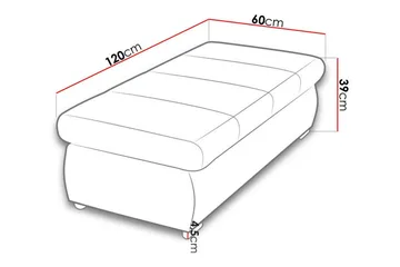 Cerys Fotpall 60 cm - Röd - Möbler - Vardagsrum - Stolar & sittmöbler - Pallar - Fotpall