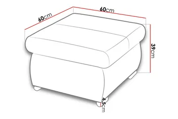 Cerys Fotpall 60 cm - Rosa - Möbler - Vardagsrum - Stolar & sittmöbler - Pallar - Fotpall