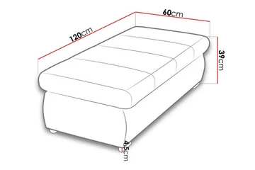 Cerys Fotpall 60 cm - Rosa - Möbler - Vardagsrum - Stolar & sittmöbler - Pallar - Fotpall