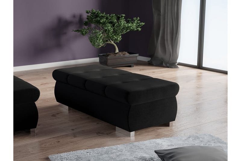 Cerys Fotpall 60 cm - Svart - Möbler - Vardagsrum - Stolar & sittmöbler - Pallar - Fotpall