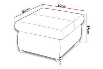 Cerys Fotpall 60 cm - Turkos - Möbler - Vardagsrum - Stolar & sittmöbler - Pallar - Fotpall