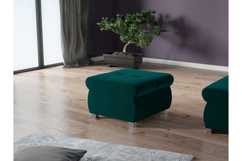 Cerys Fotpall 60 cm - Turkos - Möbler - Vardagsrum - Stolar & sittmöbler - Pallar - Fotpall