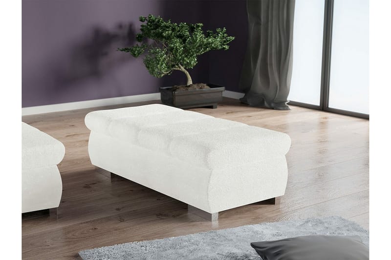 Cerys Fotpall 60 cm - Vit - Möbler - Vardagsrum - Stolar & sittmöbler - Pallar - Fotpall