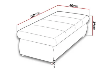 Cerys Fotpall 60 cm - Vit - Möbler - Vardagsrum - Stolar & sittmöbler - Pallar - Fotpall