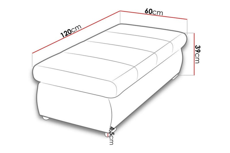 Cerys Fotpall 60 cm - Möbler - Vardagsrum - Stolar & sittmöbler - Pallar - Fotpall