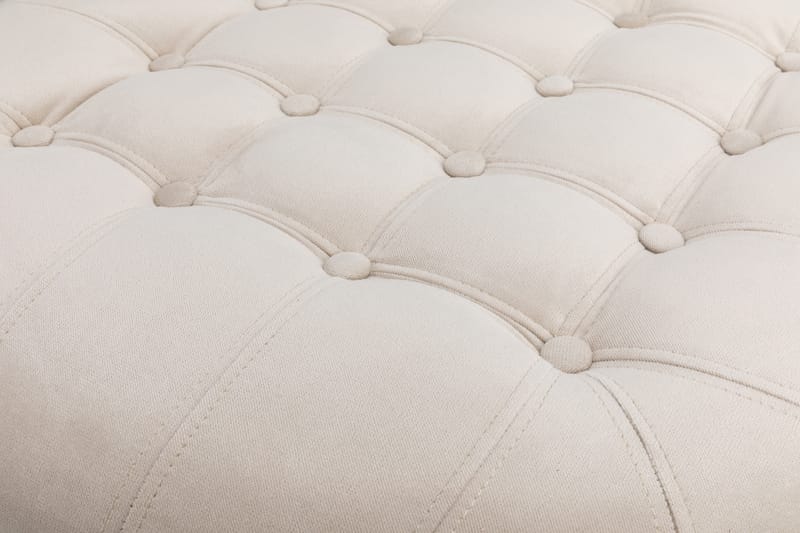 CHESTERFIELD DELUXE Fotpall Rund 80 Sammet Beige - Möbler - Vardagsrum - Stolar & sittmöbler - Pallar - Fotpall
