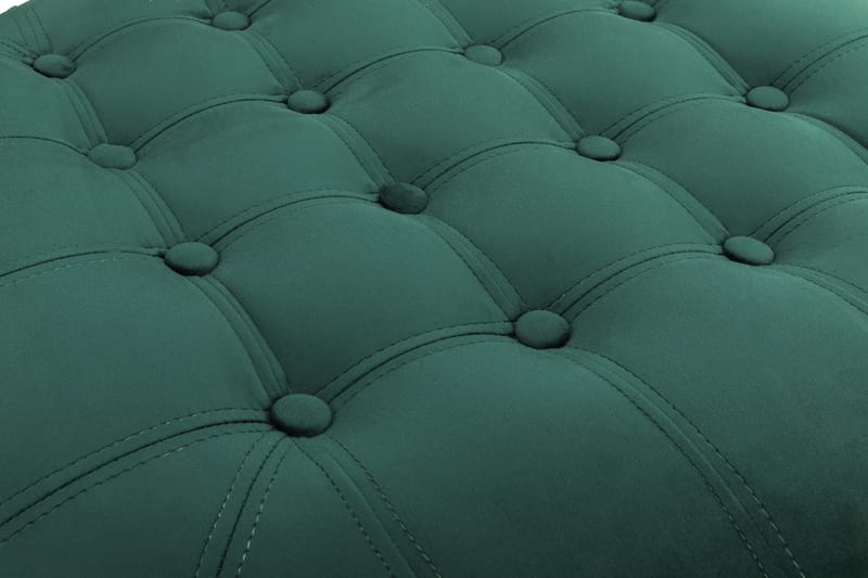 CHESTERFIELD DELUXE Fotpall Rund 80 Sammet Mörkgrön - Möbler - Vardagsrum - Stolar & sittmöbler - Pallar - Fotpall