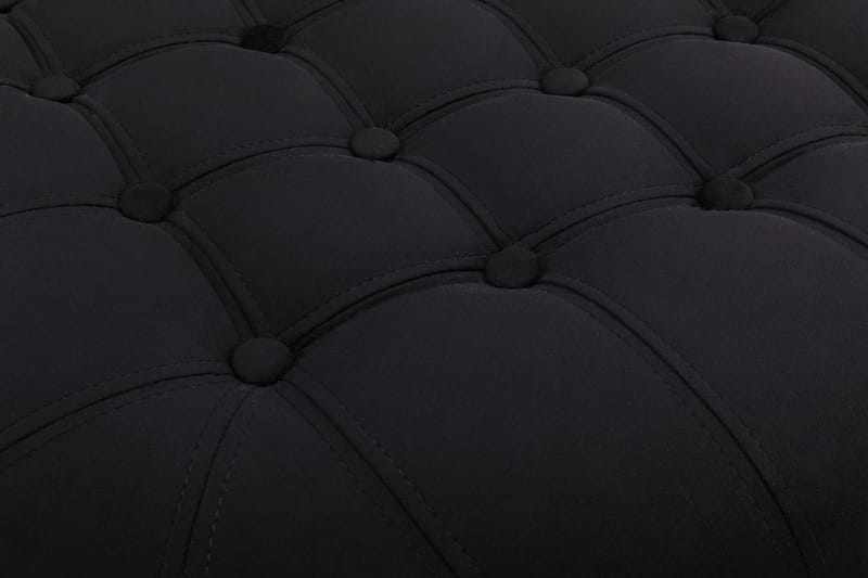 CHESTERFIELD DELUXE Fotpall Rund 80 Sammet Svart - Möbler - Vardagsrum - Stolar & sittmöbler - Pallar - Fotpall