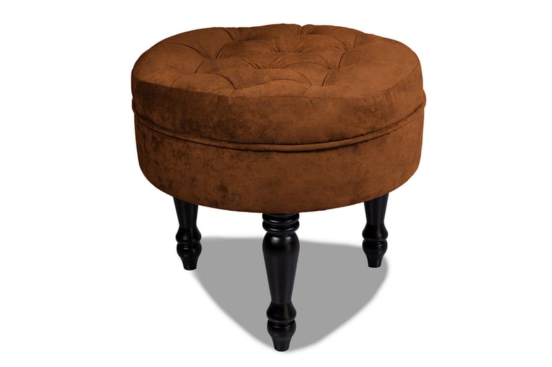 Chesterfield Ludo Fotpall 50 cm Rund Cognac - Möbler - Vardagsrum - Stolar & sittmöbler - Pallar - Fotpall