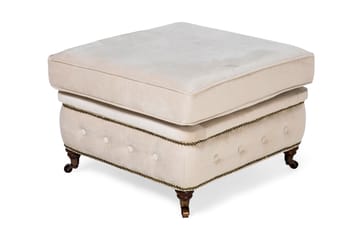 CHESTERFIELD LUX Fotpall Sammet Beige