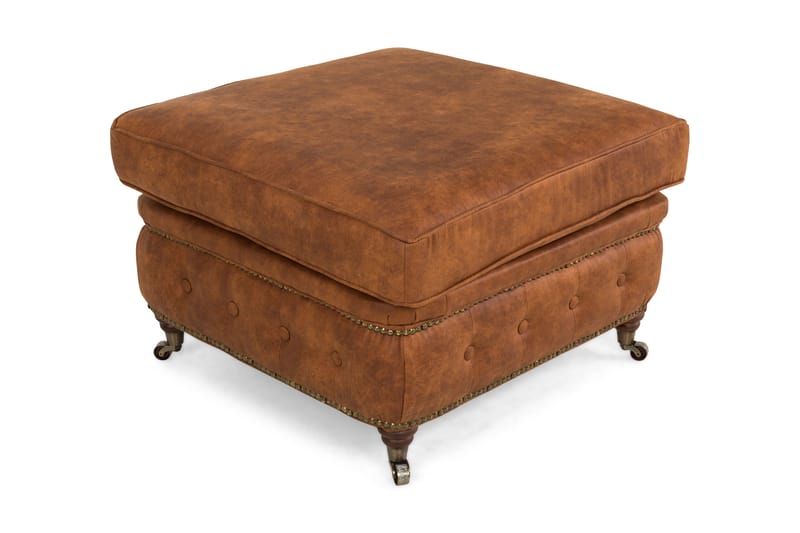 CHESTERFIELD LUX Fotpall Vintage Cognac - Fotpall