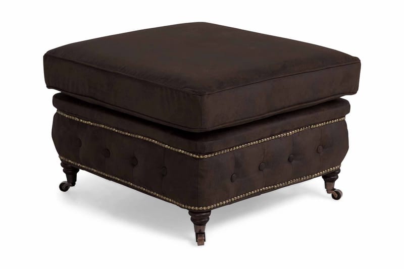 CHESTERFIELD LUX Fotpall Vintage Mörkbrun - Möbler - Vardagsrum - Stolar & sittmöbler - Pallar - Fotpall