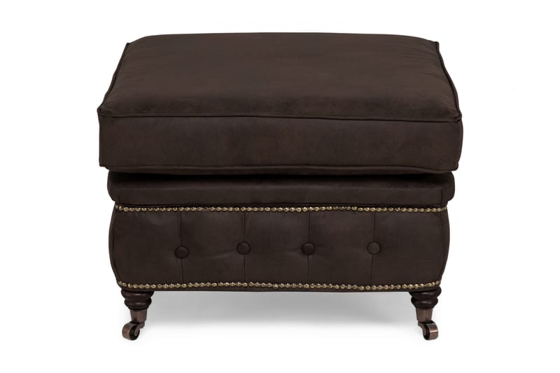 CHESTERFIELD LUX Fotpall Vintage Mörkbrun - Möbler - Vardagsrum - Stolar & sittmöbler - Pallar - Fotpall
