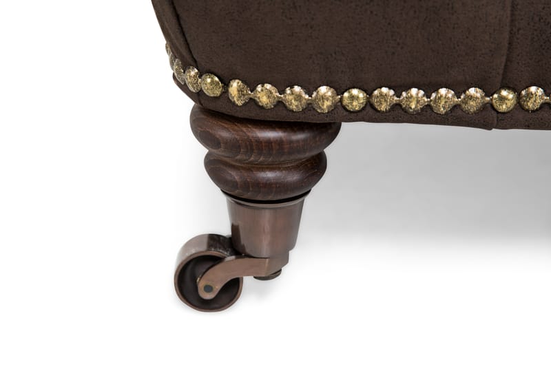 CHESTERFIELD LUX Fotpall Vintage Mörkbrun - Möbler - Vardagsrum - Stolar & sittmöbler - Pallar - Fotpall