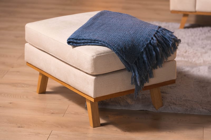 Copenhagen Fotpall Sammet - Beige - Möbler - Vardagsrum - Stolar & sittmöbler - Pallar - Fotpall