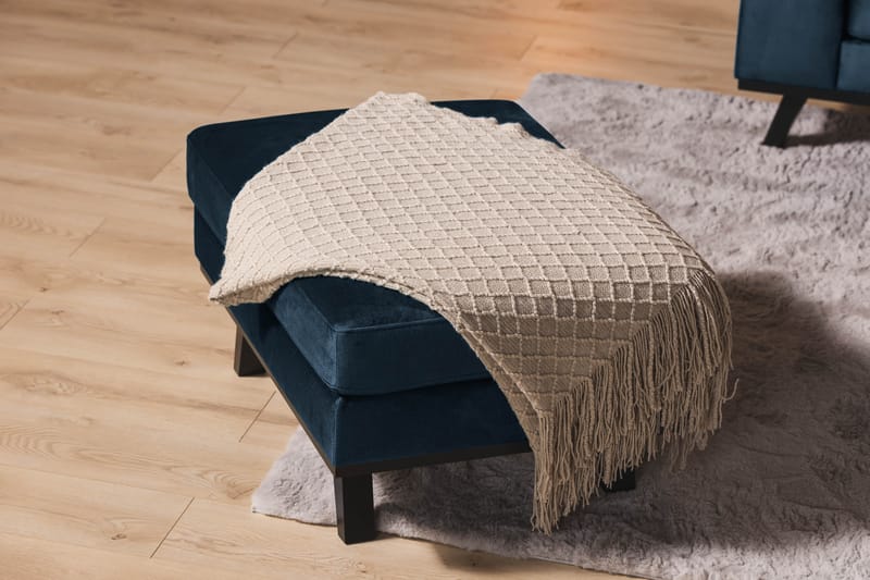 Copenhagen Fotpall Sammet - Blå - Möbler - Vardagsrum - Stolar & sittmöbler - Pallar - Fotpall