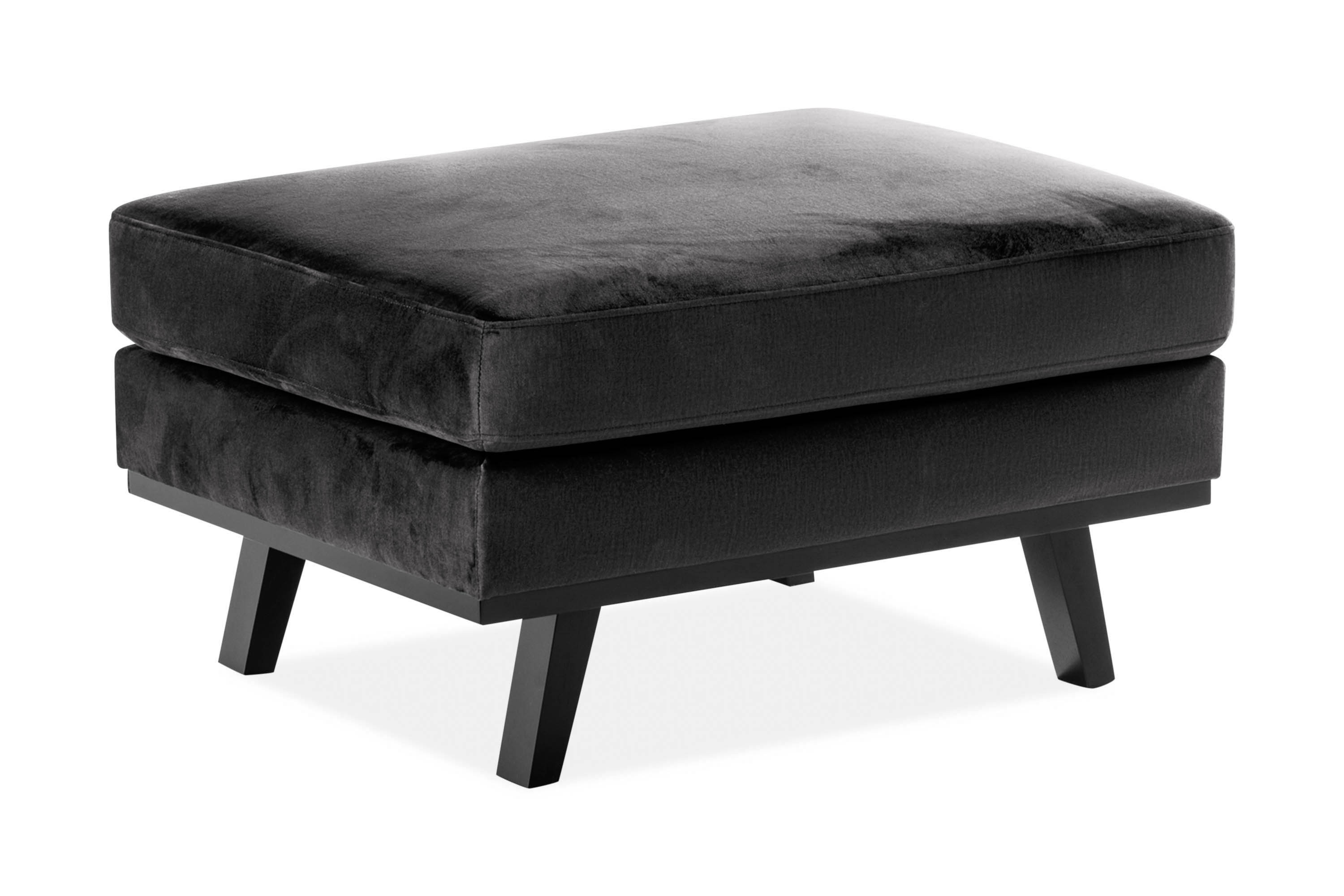 copenhagen fotpall sammet - grå