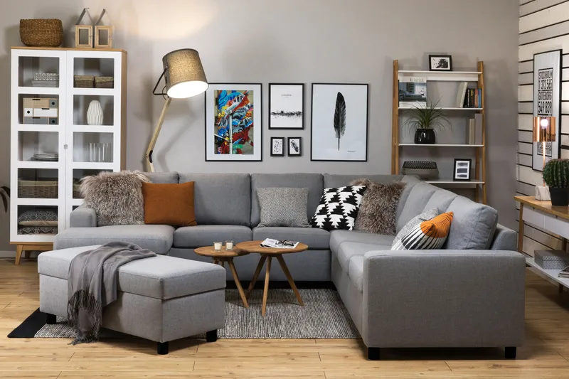 Crazy Fotpall med Förvaring 120x50 - Ljusgrå - Möbler - Vardagsrum - Stolar & sittmöbler - Pallar - Fotpall