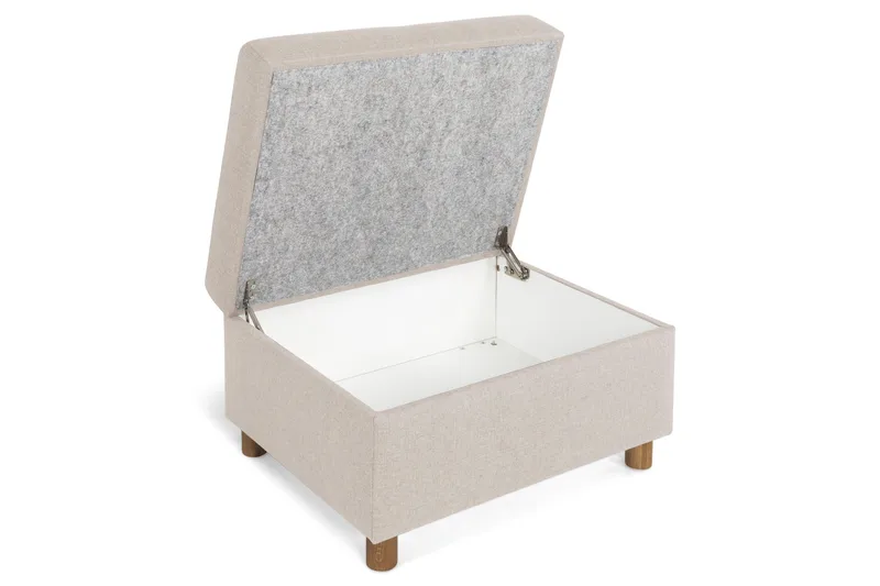 Crazy Fotpall med Förvaring 80x65, Beige