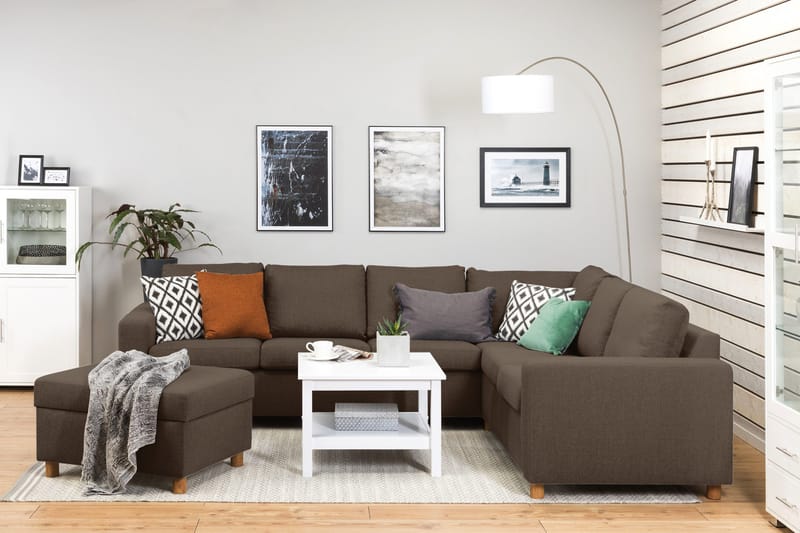 Crazy Fotpall med Förvaring 80x65 - Brun - Möbler - Vardagsrum - Stolar & sittmöbler - Pallar - Fotpall