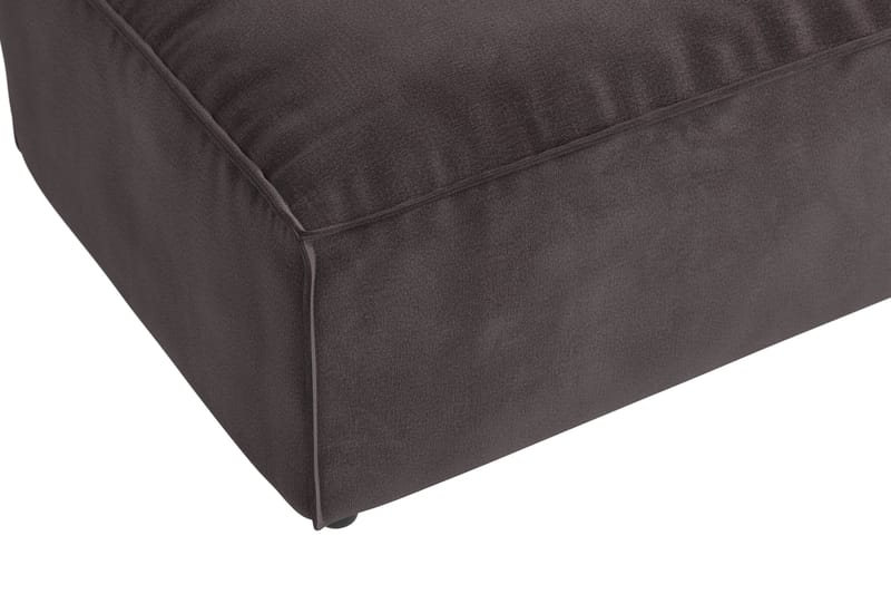 Cubo 1-sits  Rektangulär Fotpallsmodul i Sammet 120 cm bred - Mörkgrå - Möbler - Vardagsrum - Stolar & sittmöbler - Pallar - Fotpall
