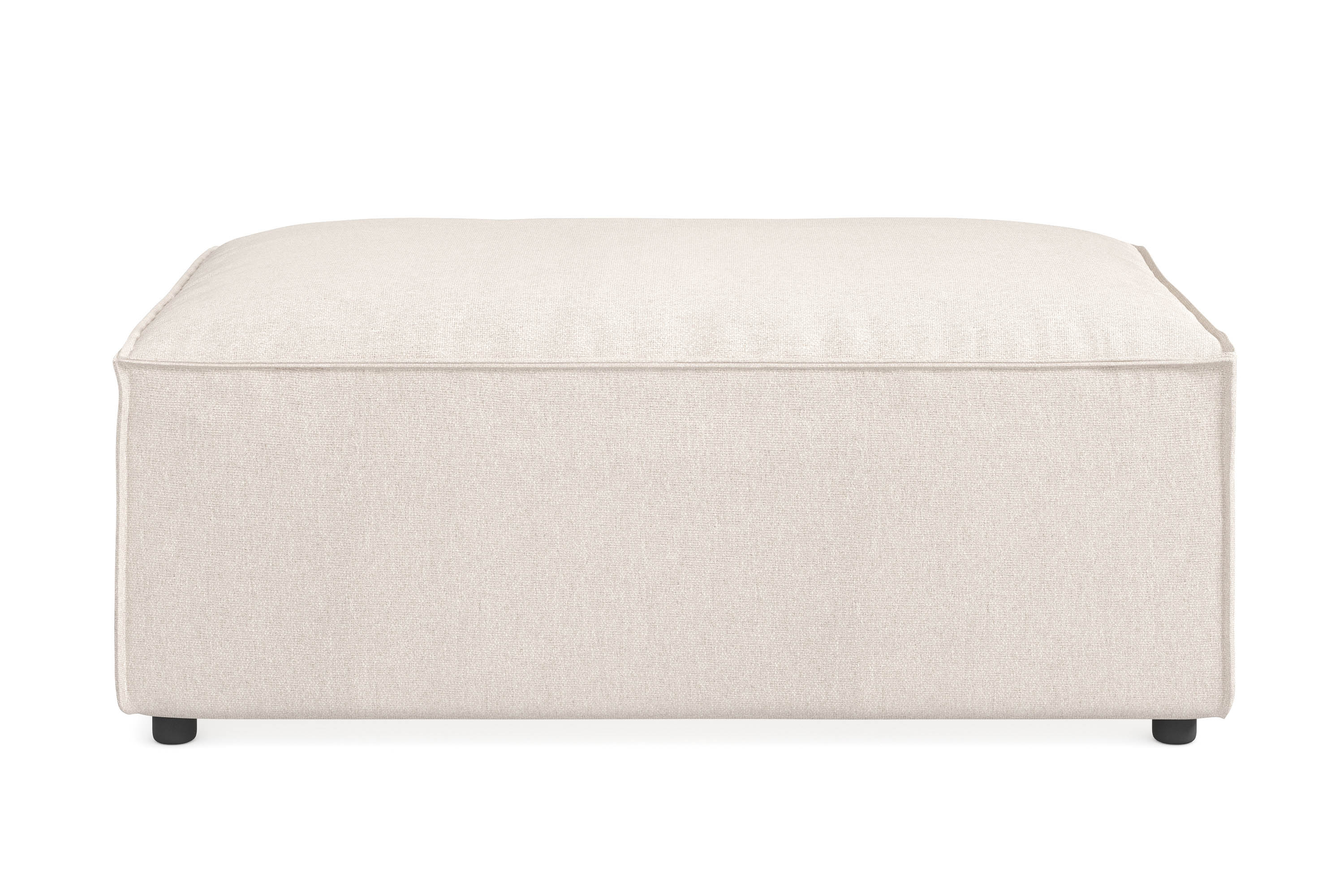 cubo 1-sits  rektangulär fotpallsmodul i tyg 120 cm bred - beige