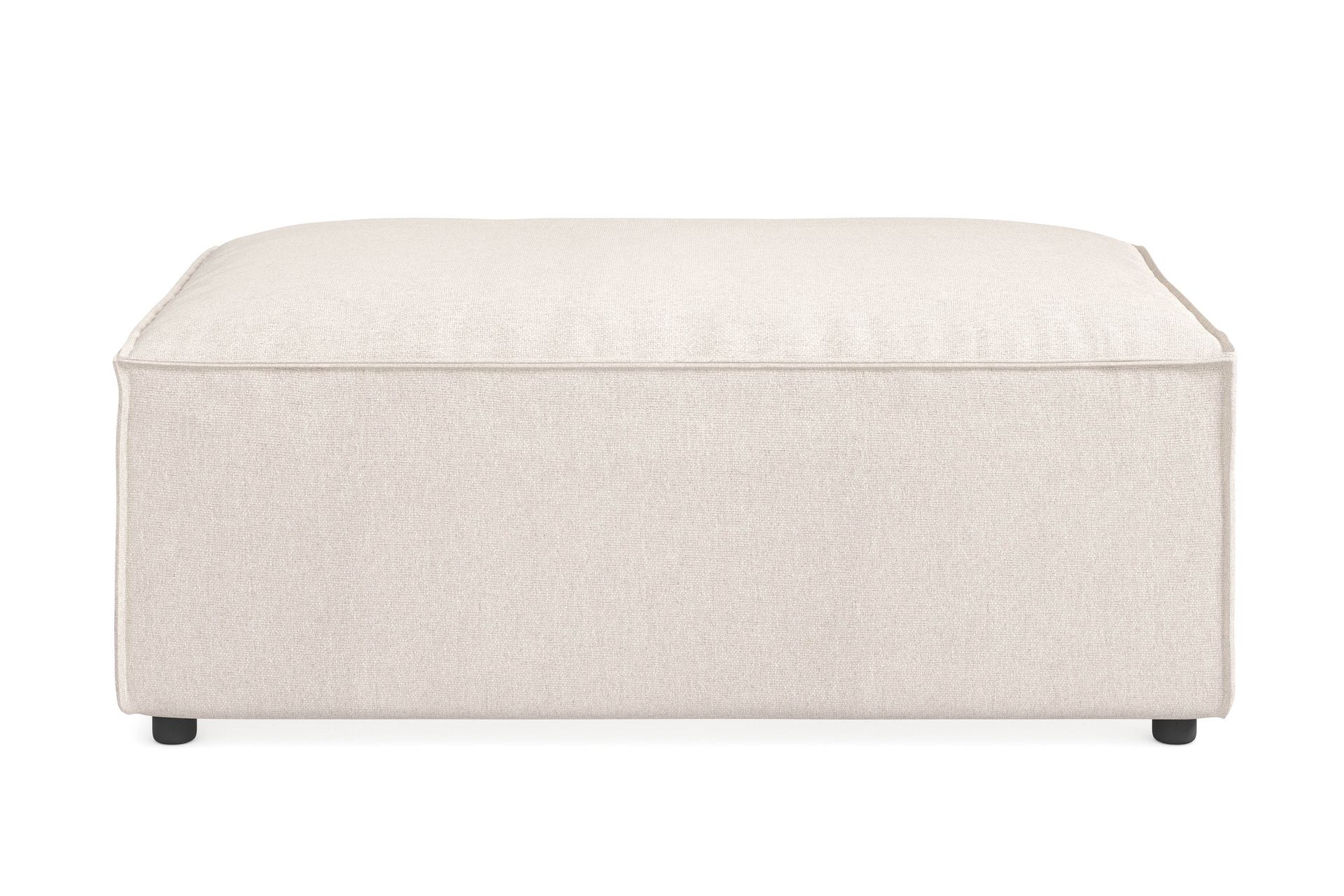 Cubo 1-sits  Rektangul&auml;r Fotpallsmodul i Tyg 120 cm bred - Beige