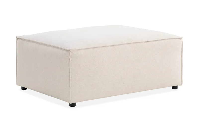 Cubo 1-sits  Rektangulär Fotpallsmodul i Tyg 80 cm bred, Beige