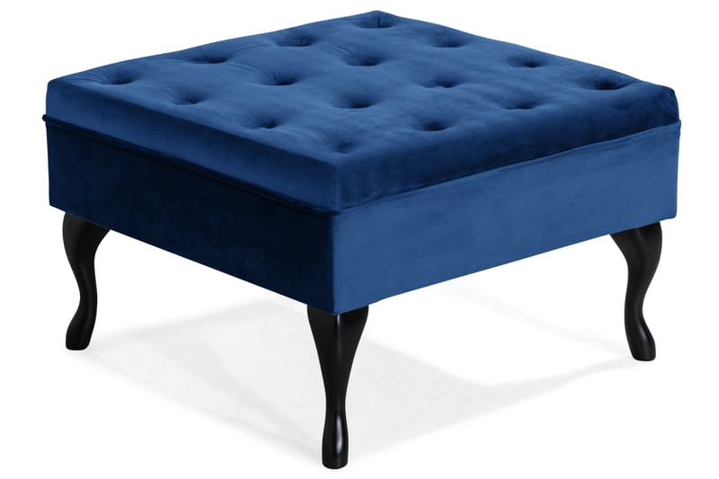 DANA Fotpall 70x70 Sammet Blå - Möbler - Vardagsrum - Stolar & sittmöbler - Pallar - Fotpall