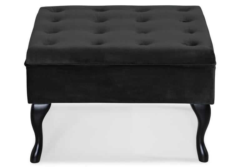 DANA Fotpall 70x70 Sammet Svart - Möbler - Vardagsrum - Stolar & sittmöbler - Pallar - Fotpall