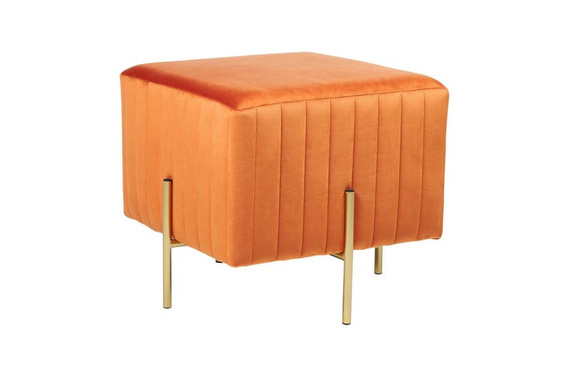 Fotpall Dayton Orange/guld - Orange/guld - Möbler - Vardagsrum - Stolar & sittmöbler - Pallar - Fotpall
