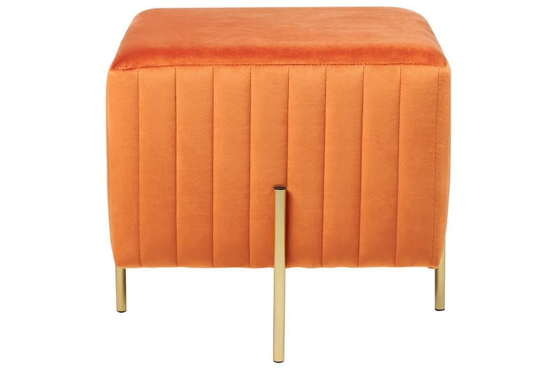 Fotpall Dayton Orange/guld - Orange/guld - Möbler - Vardagsrum - Stolar & sittmöbler - Pallar - Fotpall