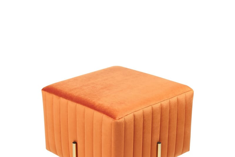 Fotpall Dayton Orange/guld - Orange/guld - Möbler - Vardagsrum - Stolar & sittmöbler - Pallar - Fotpall